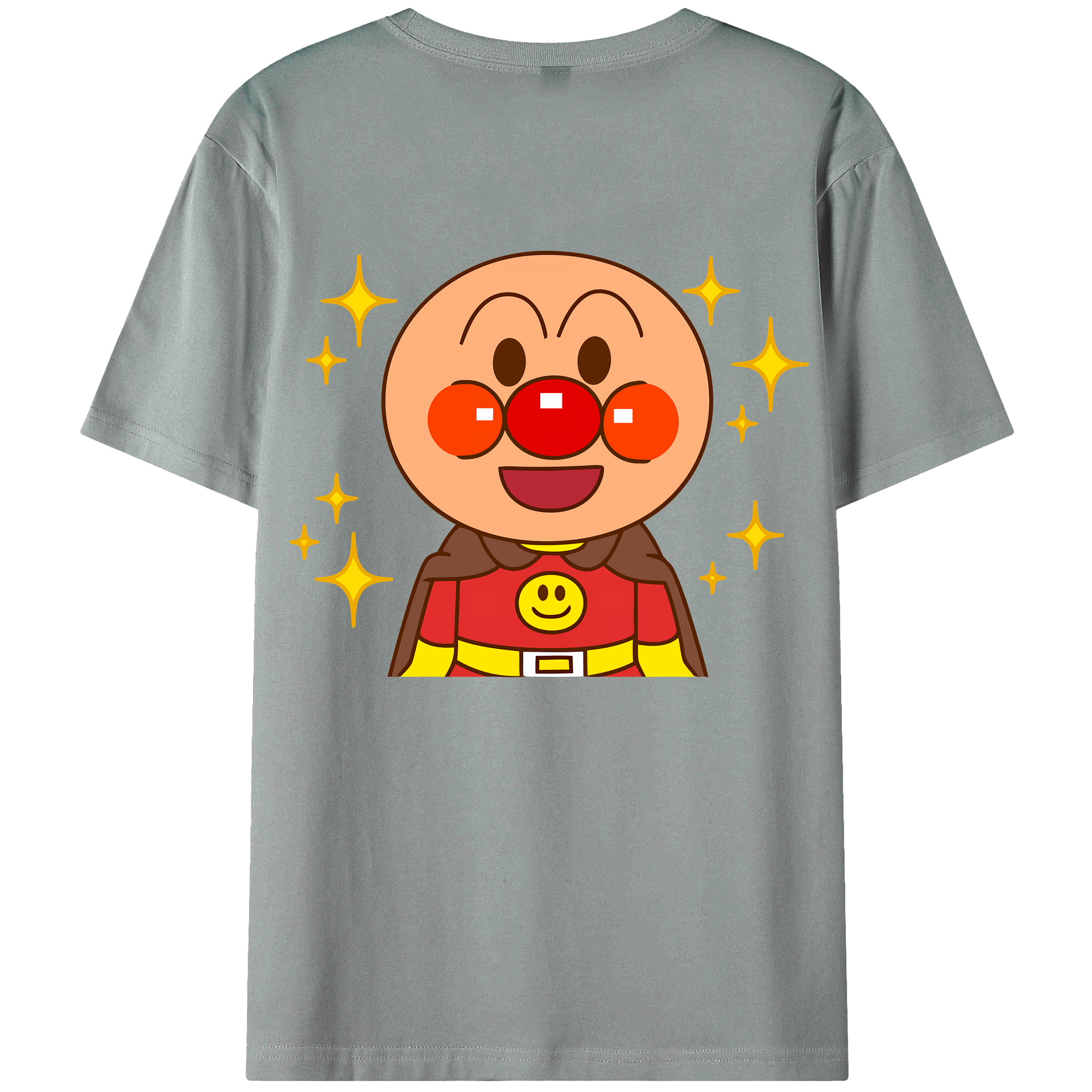 （画像用） アンパンマン Anpanman 綿100％ メンズ半袖Tシャツ（バックプリント） 通気性